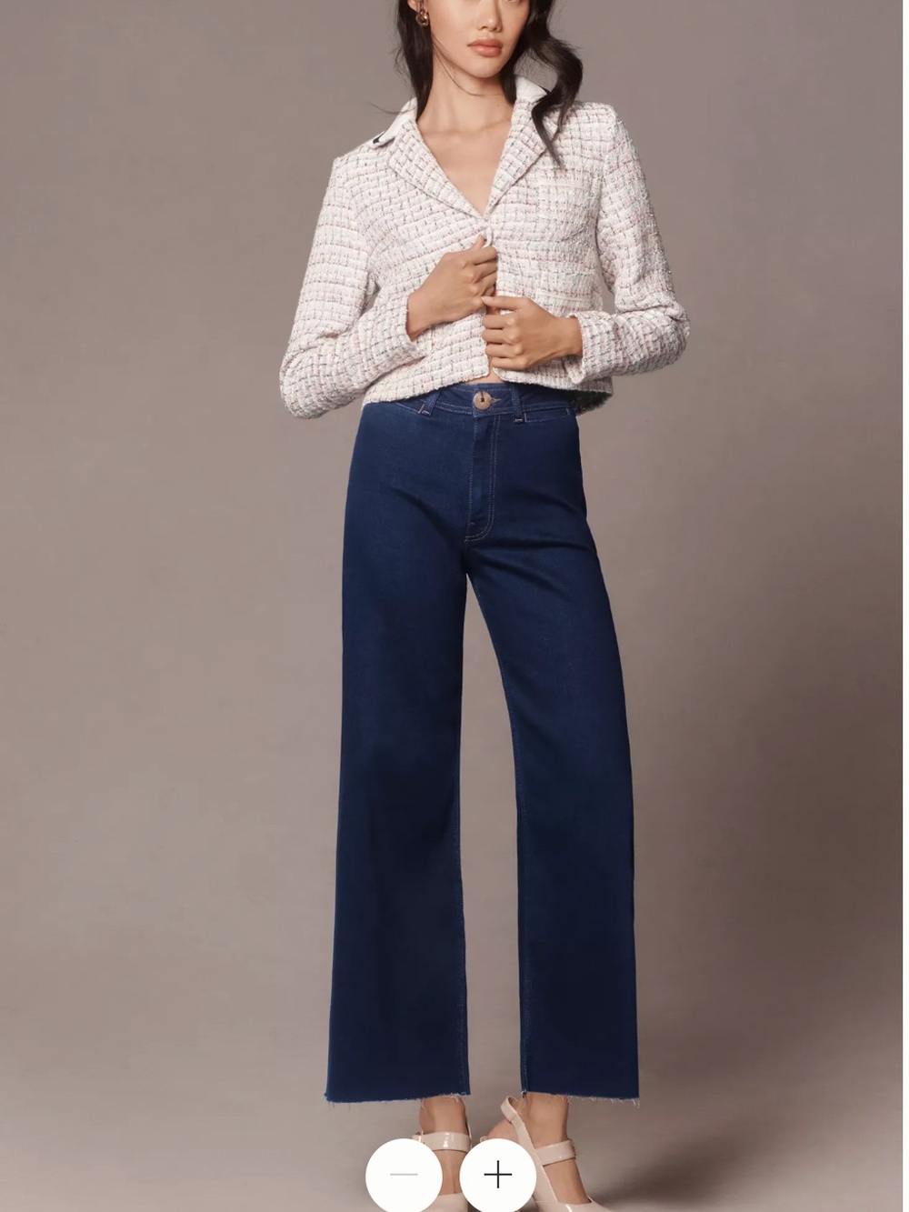 The Ettie High-Rise Crop Wide-Leg Jeans by Maeve